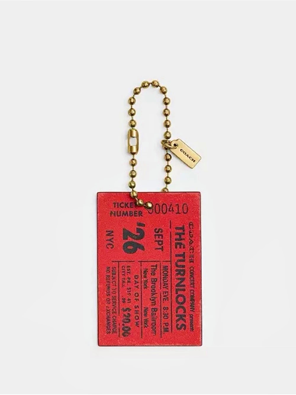 NWT Coach The Turnlocks Ticket in Red